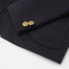 Jacheta din gabardină satinată brodată pentru bebeluși Jacheta din gabardină satinată brodată pentru bebeluși