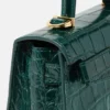Medusa 95 Geantă mică cu efect de crocodil și mâner superior Medusa 95 Geantă mică cu efect de crocodil și mâner superior
