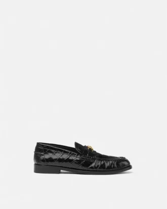 Mocasini Medusa 95 cu efect de crocodil