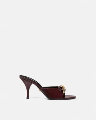 Mule cu baretă Opera din piele lăcuită 85 mm