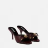 Mule cu baretă Opera din piele lăcuită 85 mm Mule cu baretă Opera din piele lăcuită 85 mm