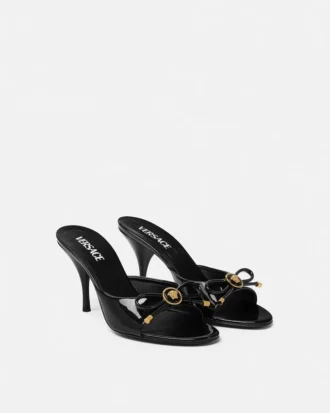 Mule cu baretă Opera din piele lăcuită 85 mm
