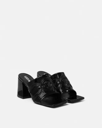 Mule Medusa 95 din piele lăcuită 70 mm