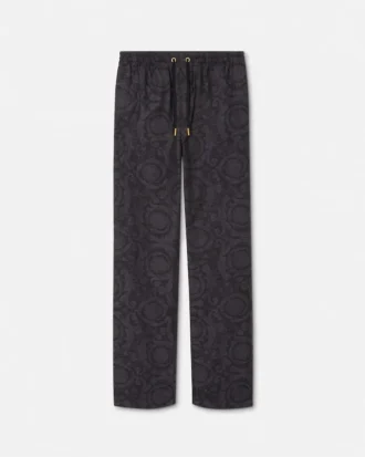 Pantaloni Barocco Chambray Jacquard