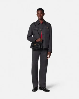 Pantaloni de tâmplar din lână Mouliné