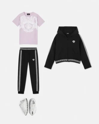 Pantaloni de trening din bumbac brodați pentru copii