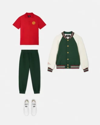 Pantaloni de trening din bumbac brodați pentru copii