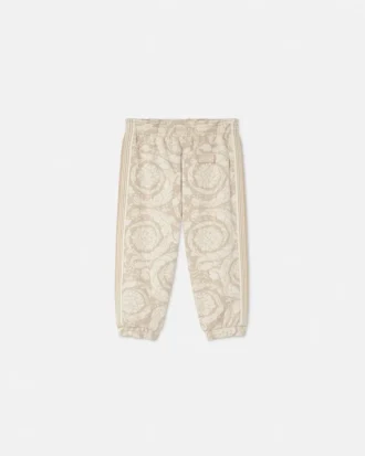 Pantaloni de trening din bumbac jacquard pentru copii