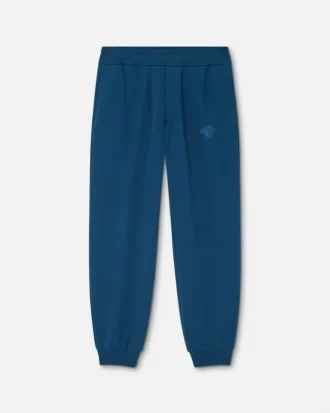 Pantaloni de trening din bumbac jersey brodați