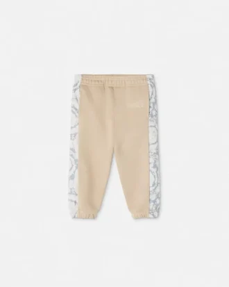 Pantaloni de trening din bumbac jersey imprimați pentru copii