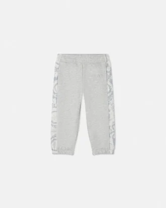 Pantaloni de trening din bumbac jersey imprimați pentru copii