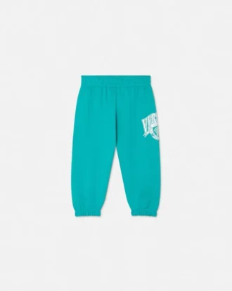 Pantaloni de trening din bumbac jersey imprimați pentru copii