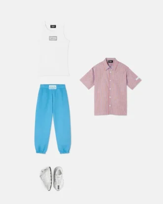 Pantaloni de trening din bumbac jersey imprimați pentru copii
