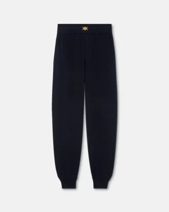 Pantaloni de trening din tricot de cașmir și bumbac