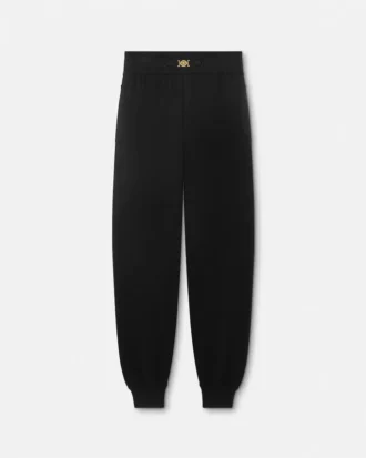 Pantaloni de trening din tricot de cașmir și bumbac