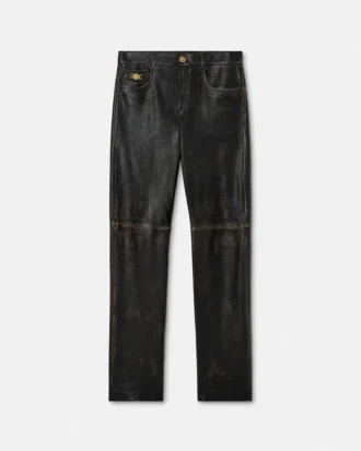 Pantaloni din piele uzată
