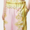 Pantaloni din twill de mătase imprimați Pantaloni din twill de mătase imprimați