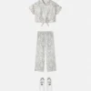 Pantaloni din twill de mătase imprimați pentru copii Pantaloni din twill de mătase imprimați pentru copii