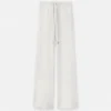 Pantaloni evazați din lână și bumbac Pantaloni evazați din lână și bumbac