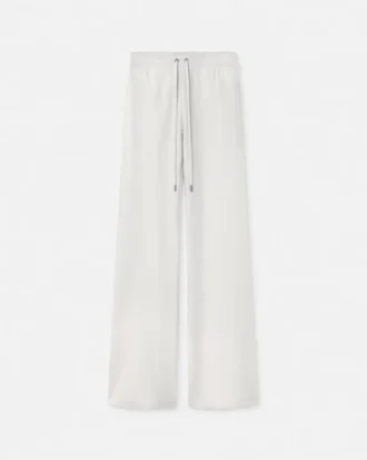 Pantaloni evazați din lână și bumbac