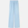 Pantaloni evazați din lână și bumbac Pantaloni evazați din lână și bumbac