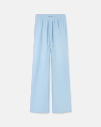 Pantaloni evazați din lână și bumbac