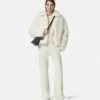 Pantaloni evazați din lână și bumbac Pantaloni evazați din lână și bumbac