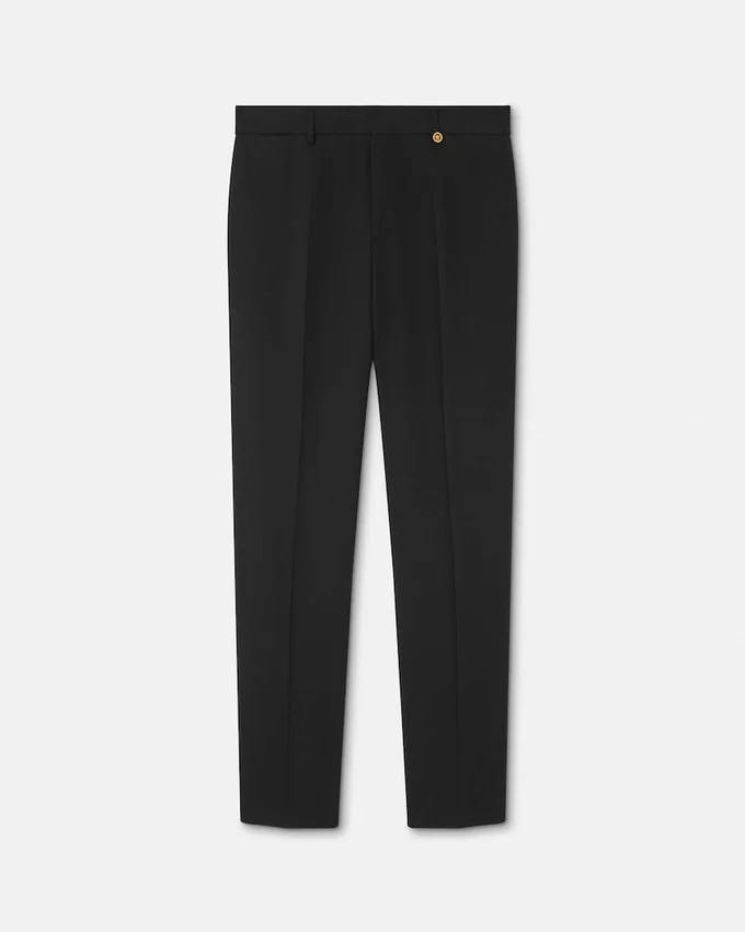 Pantaloni formali conici din lână Pantaloni formali conici din lână