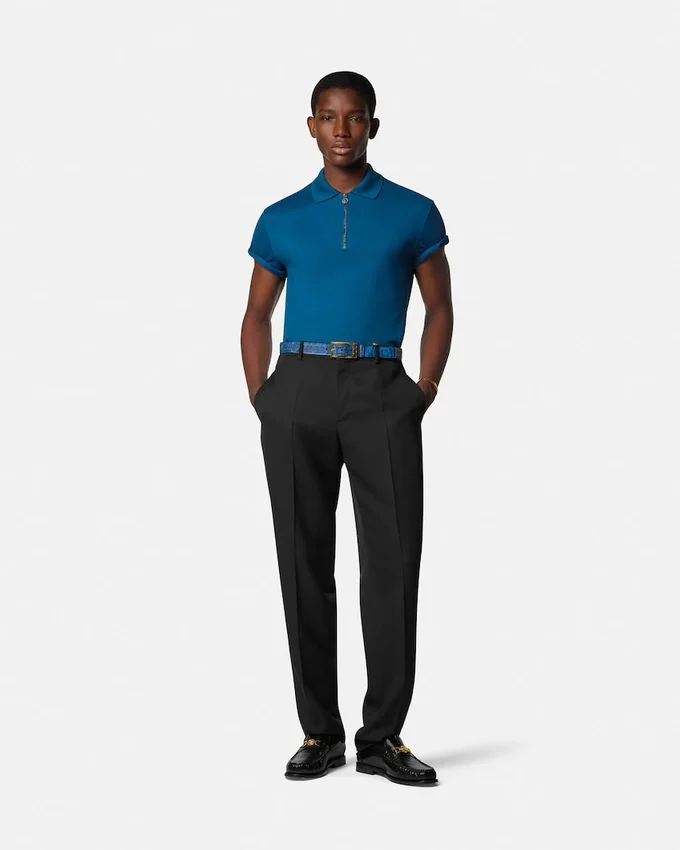 Pantaloni formali conici din lână Pantaloni formali conici din lână