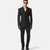 Pantaloni formali conici din lână Pantaloni formali conici din lână
