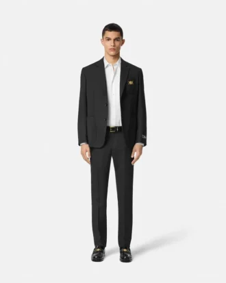 Pantaloni formali conici din lână