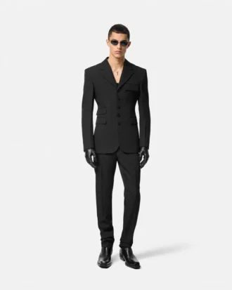 Pantaloni formali conici din lână