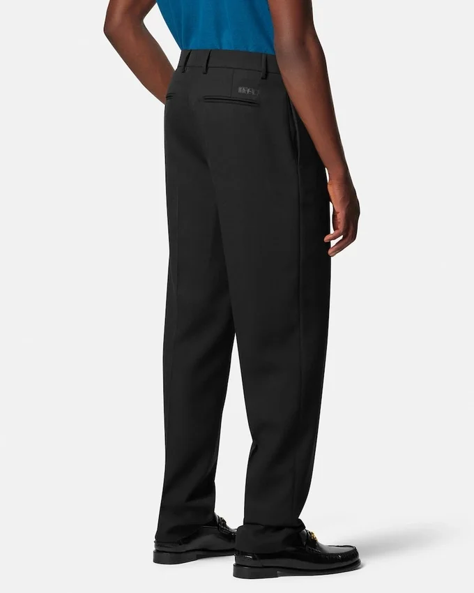 Pantaloni formali conici din lână Pantaloni formali conici din lână