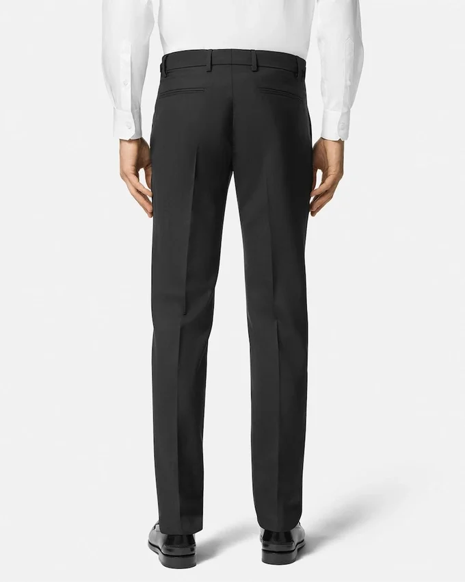 Pantaloni formali conici din lână Pantaloni formali conici din lână