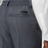 Pantaloni jogger din lână cu micro-carouri Pantaloni jogger din lână cu micro-carouri