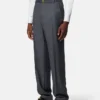 Pantaloni jogger din lână cu micro-carouri Pantaloni jogger din lână cu micro-carouri