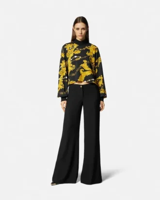 Pantaloni largi cu logo Pantaloni largi cu logo