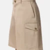 Pantaloni scurți cargo din gabardină Pantaloni scurți cargo din gabardină