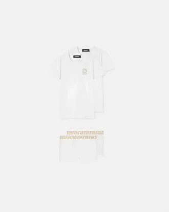 Pantaloni scurți din bumbac jacquard pentru copii, pachet de 2 bucăți