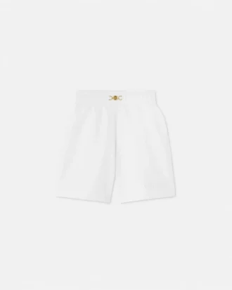 Pantaloni scurți din bumbac jersey brodați pentru copii Pantaloni scurți din bumbac jersey brodați pentru copii