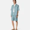 Pantaloni scurți din denim jacquard Barocco Pantaloni scurți din denim jacquard Barocco