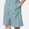 Pantaloni scurți din denim jacquard Barocco Pantaloni scurți din denim jacquard Barocco