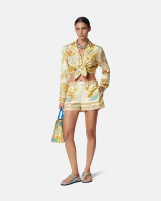Pantaloni scurți din mătase Barocco Silk