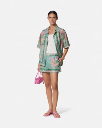 Pantaloni scurți din mătase Barocco Silk