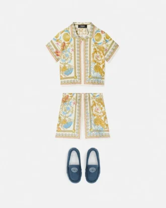 Pantaloni scurți din mătase Barocco Silk pentru copii