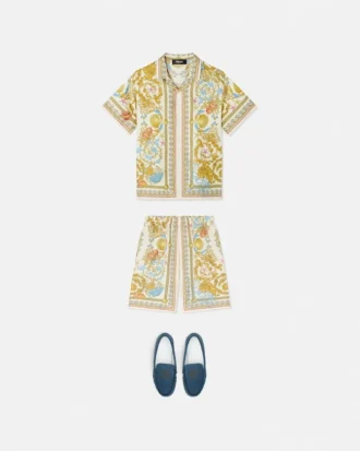 Pantaloni scurți din mătase Barocco Silk pentru copii