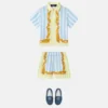 Pantaloni scurți din mătase cu dungi Barocco pentru copii Pantaloni scurți din mătase cu dungi Barocco pentru copii