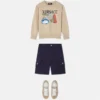 Pantaloni scurți din poplin de bumbac pentru copii Pantaloni scurți din poplin de bumbac pentru copii