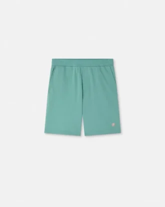 Pantaloni scurți din tricou cu broderie Medusa Pantaloni scurți din tricou cu broderie Medusa