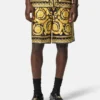 Pantaloni scurți din twill de mătase imprimați Pantaloni scurți din twill de mătase imprimați